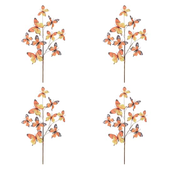 Michaels, Melrose 32.25" Artificial Decorative Butterfly Sprays, 4ct. – Category: Stems